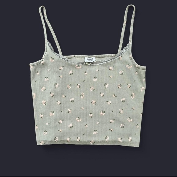 Cotton On ribbed floral print cami in a size women’s x-large. - Picture 1 of 3